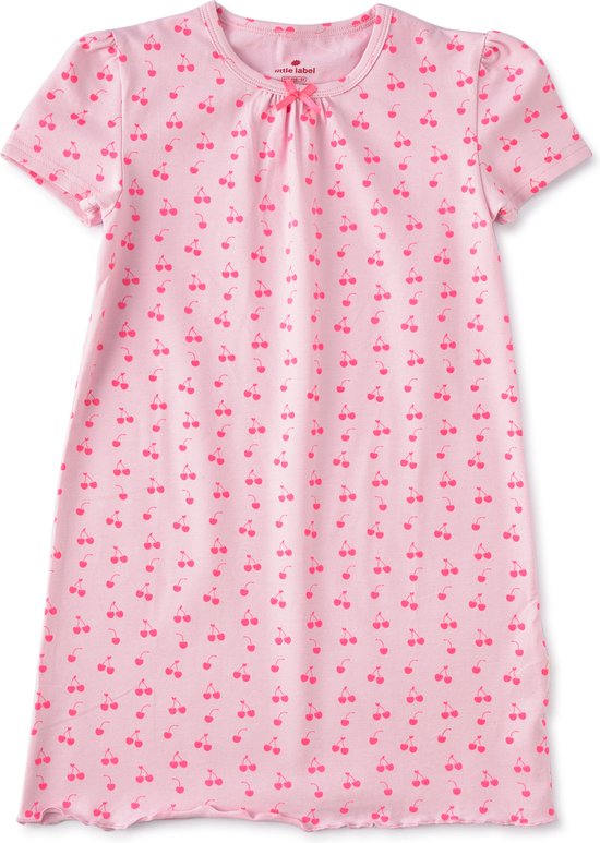 Little Label Meisjes Nachthemd Maat 158-164 - roze, lila - Zachte BIO Katoen - Nachtjapon - Pyama meisjes - Print