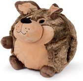 handwarmer/knuffel Hond junior 35 cm pluche bruin