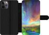 Bookcase Convient pour étui de téléphone iPhone 11 Pro - Paysage - Aquarelle - Ciel - Avec compartiments - Étui portefeuille avec fermeture magnétique