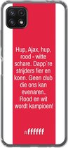 6F hoesje - geschikt voor Samsung Galaxy A22 5G -  Transparant TPU Case - AFC Ajax Clublied #ffffff