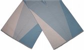 sjaal dames 180 x 63 cm polyester/viscose blauw/roze