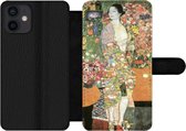 Bookcase Geschikt voor iPhone 12 Mini telefoonhoesje - Danseres - Gustav Klimt - Met vakjes - Wallet case met magneetsluiting