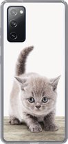 Geschikt voor Samsung Galaxy S20 FE hoesje - Kitten - Kat - Huisdieren - Jongens - Kinderen - Meisjes - Siliconen Telefoonhoesje