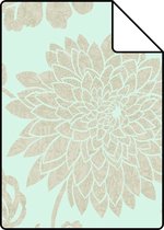 Proefstaal Origin Wallcoverings behang bloemen celadon groen - 326148 - 26,5 x 21 cm