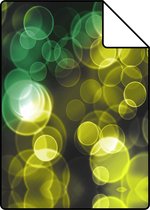 Proefstaal Origin Wallcoverings behang kaleidoskoop-motief geel en groen - 337201 - 26,5 x 21 cm