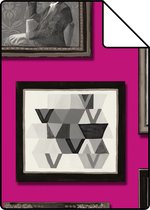 Proefstaal Origin Wallcoverings behang schilderijen fuchsia roze - 347463 - 26,5 x 21 cm