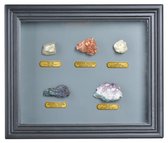 Esschert Design Mineralen Ingelijst 32 X 27,5 Cm Hout, Glas