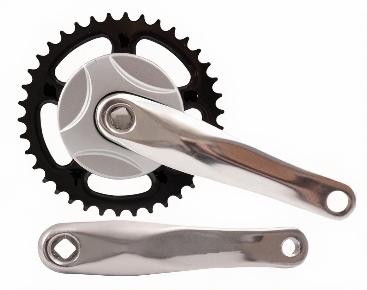 Falkx Crankstel Spieloos 38t 170 Mm Zilver
