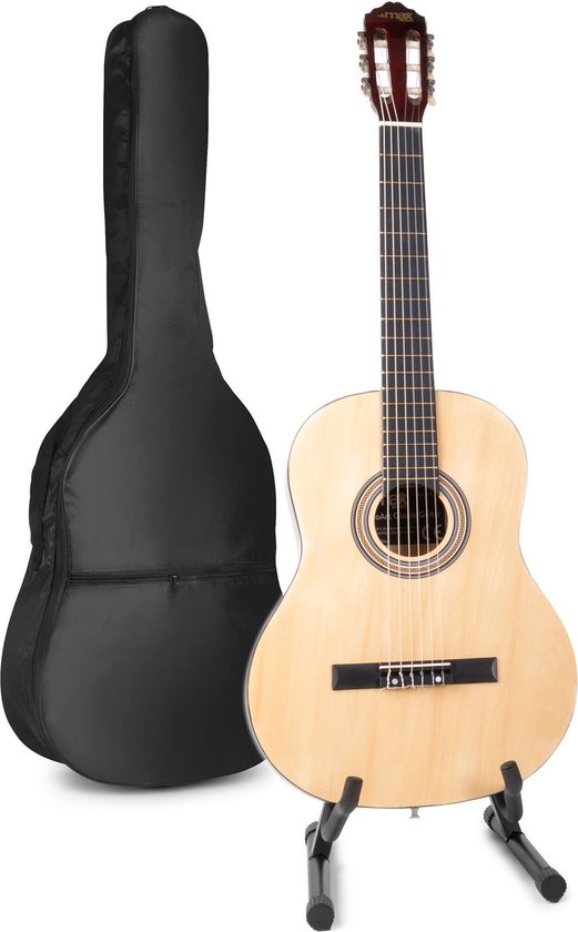 verbanning datum Sluimeren Akoestische gitaar voor beginners - MAX SoloArt klassieke gitaar / Spaanse  gitaar met... | bol.com