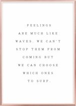 Poster Met Metaal Rose Lijst - Feelings Poster