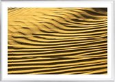 Poster Met Metaal Zilveren Lijst - Gold Desert Poster