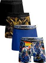 Muchachomalo Heren Boxershorts 4 Pack - Normale Lengte - S - Mannen Onderbroek met Zachte Elastische Tailleband