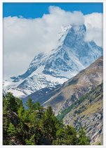 Poster Met Witte Lijst - Matterhorn Berg Poster