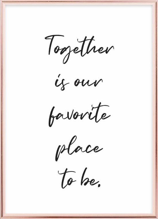 Poster Met Metaal Rose Lijst - Together Poster