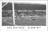 Walljar - ADO Den Haag - Blauw Wit '68 II - Zwart wit poster met lijst