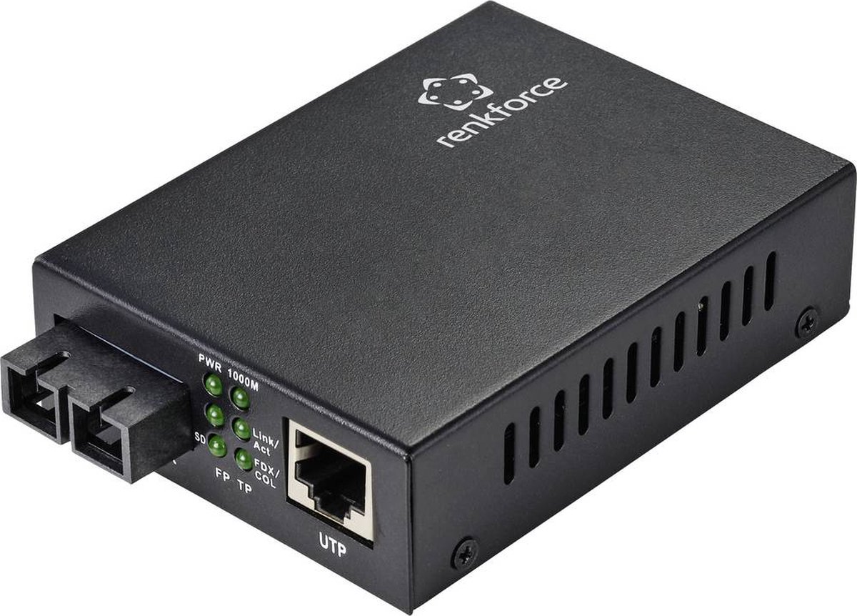 Renkforce RF-4581874 Netwerk mediaconverter CAT 6, SC Duplex 1000 MBit/s