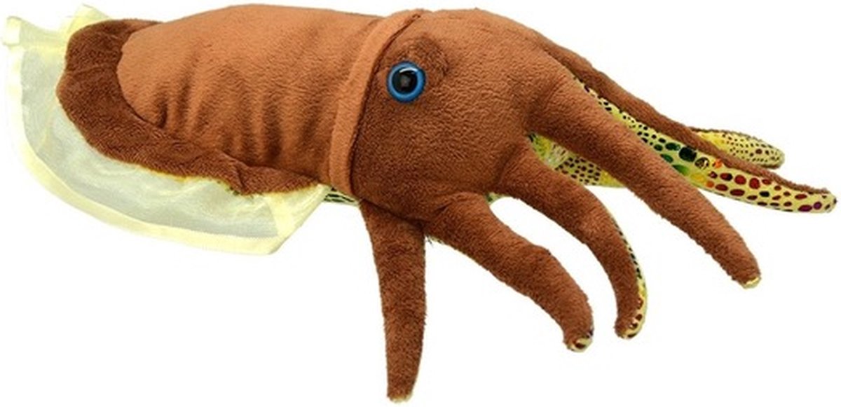 Wild Planet Octopus Knuffel - bruin - 25 cm - pluche - inktvis zeedieren knuffeldier