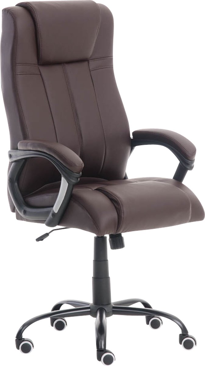 CLP Matador Bureaustoel - Ergonomisch - Voor volwassenen - Met armleuningen - Kunstleer - bruin