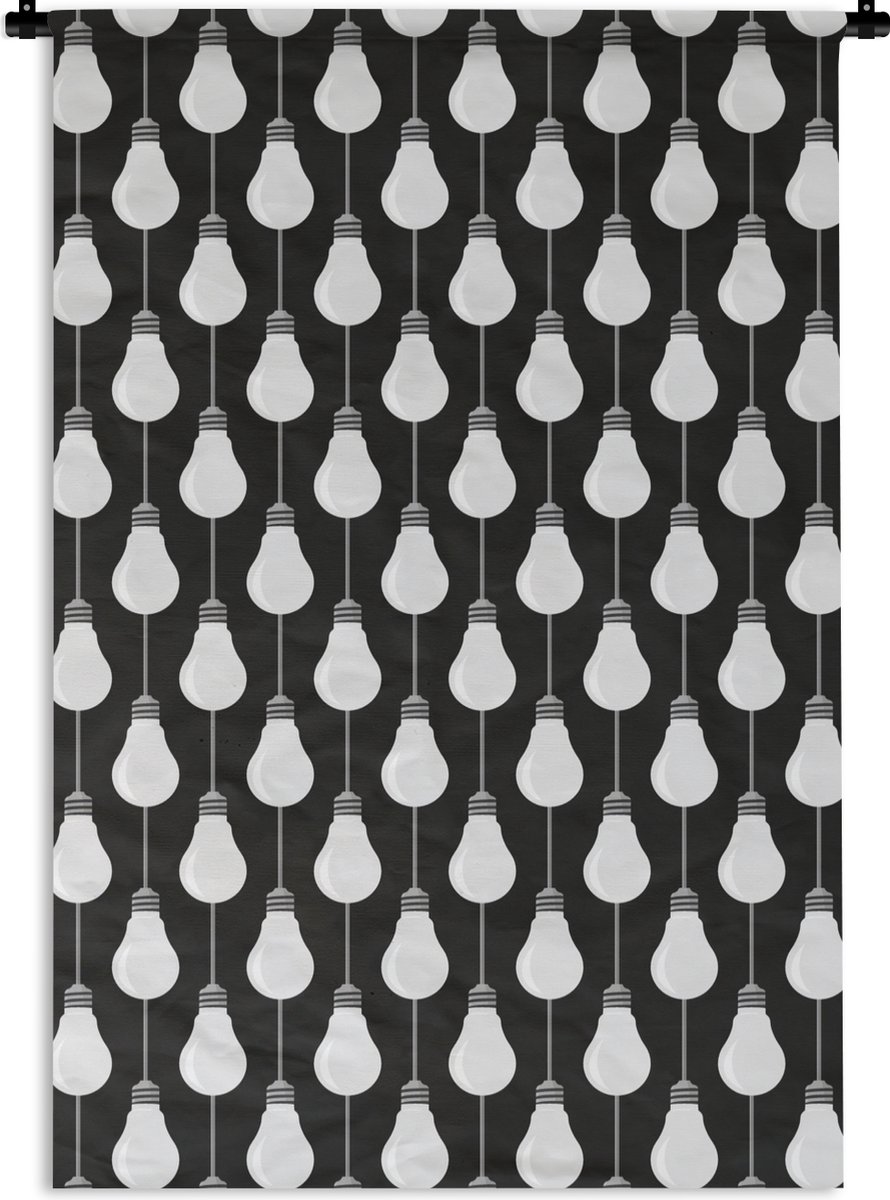 Wandkleed - Wanddoek - Gloeilampen - Licht - Patronen - 120x180 cm - Wandtapijt