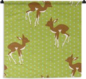 Tapisserie - Tapisserie - Motifs - Cerfs - Pois - 60x60 cm - Tapisserie