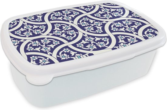 Bread Bin Wit - Lunch Box - Bread Box - Fleurs - Motifs - Asie - 18x12x6 cm - Adultes