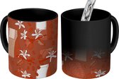 Magische Mok - Foto op Warmte Mokken - Koffiemok - Koffie - Bloemen - Patronen - Magic Mok - Beker - 350 ML - Theemok