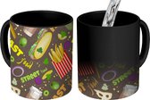Magische Mok - Foto op Warmte Mokken - Koffiemok - Patronen - Street Food - Fast Food - Magic Mok - Beker - 350 ML - Theemok