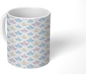 Mok - Koffiemok - Boot - Patronen - Origami - Mokken - 350 ML - Beker - Koffiemokken - Theemok