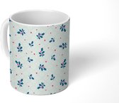 Mok - Koffiemok - Maretak - Winter - Kerst - Patronen - Mokken - 350 ML - Beker - Koffiemokken - Theemok