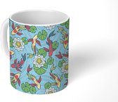 Mok - Koffiemok - Design - Koi - Lotus - Mokken - 350 ML - Beker - Koffiemokken - Theemok