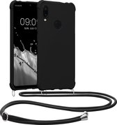 kwmobile hoesje voor Xiaomi Redmi Note 7 / Note 7 Pro - beschermhoes van siliconen met hangkoord - zwart
