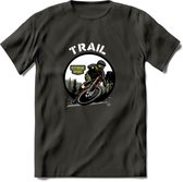 Trail T-Shirt | Mountainbike Fiets Kleding | Dames / Heren / Unisex MTB shirt | Grappig Verjaardag Cadeau | Maat M