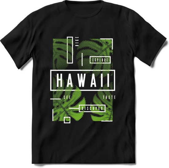 Hawaii Leafs | TSK Studio Zomer Kleding  T-Shirt | Groen | Heren / Dames | Perfect Strand Shirt Verjaardag Cadeau Maat S