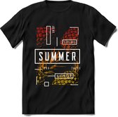 Summer Time | TSK Studio Zomer Kleding  T-Shirt | Rood - Geel | Heren / Dames | Perfect Strand Shirt Verjaardag Cadeau Maat 3XL