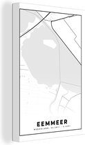 Canvas Schilderij Stadskaart - Eemmeer - Plattegrond - Nederland - Kaart - 20x30 cm - Wanddecoratie
