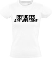 Refugees Dames T-shirt | oekraine | vluchtelingen | syrie| Wit