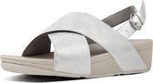 FitFlop Lulu Cross Back Strap Sandals Shimmer Print ZILVER - Maat 41