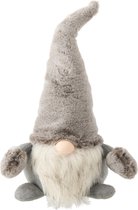Kerstman | pluche | grijs | 23x29x (h)50 cm