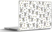 Laptop sticker - 14 inch - Koala - Bloemen - Patronen - Kind - 32x5x23x5cm - Laptopstickers - Laptop skin - Cover