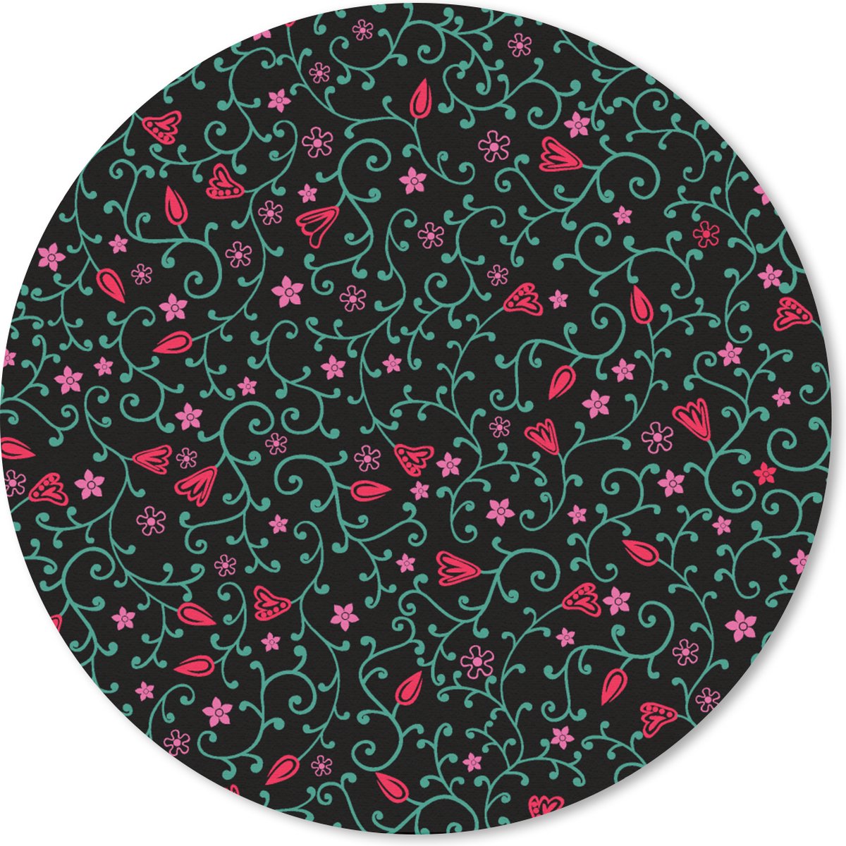 Muismat rond 20x20 cm - Mousepad Bloemen - Tuin - Patronen - Ronde muismatten
