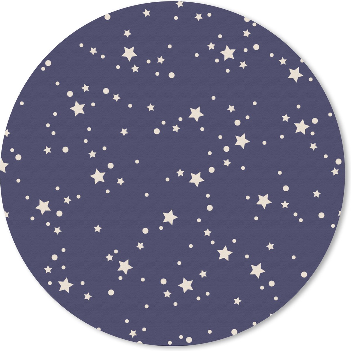 Muismat rond 40x40 cm - Mousepad Sterrenhemel - Ruimte - Patroon - Kinderen - Ronde muismatten