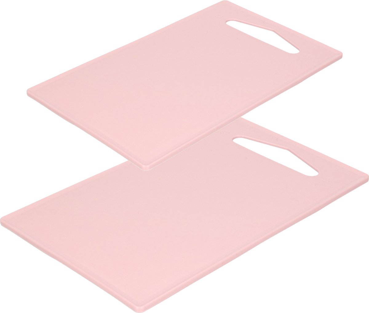 Kunststof snijplanken set van 2x stuks oud roze 27 x 16 en 36 x 24 cm - Keuken/koken accessoires
