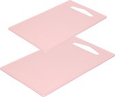 Planches à découper en plastique set de 2x pièces vieux rose 27 x 16 et 36 x 24 cm - Cuisine/ accessoires de cuisine