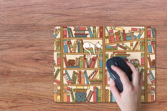 Sous-main 40x30 cm - Tapis de souris Kids - Chat - Boek - Garçons - Filles - Enfants - Sous-main XL - Protège-sous-main - Tapis de souris Ordinateur