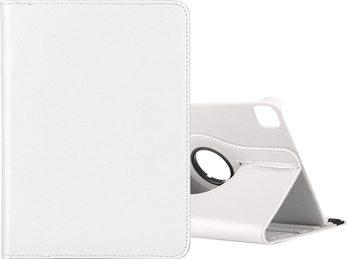 Mobigear Tablethoes geschikt voor Apple iPad Pro 12.9 Inch (2021) Hoes | Mobigear DuoStand Draaibare Bookcase - Wit