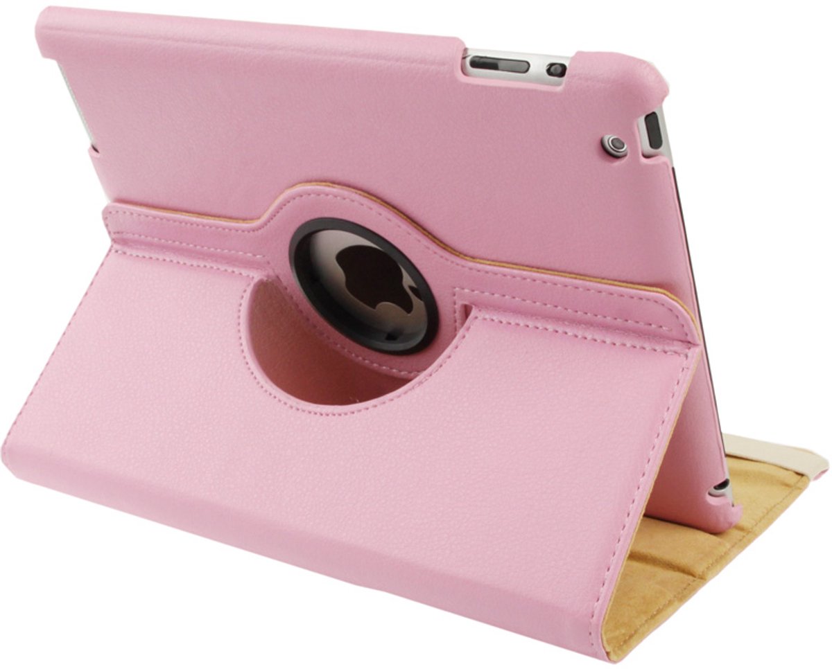 Mobigear Tablethoes geschikt voor Apple iPad 4 (2012) Hoes | Mobigear DuoStand Draaibare Bookcase - Roze