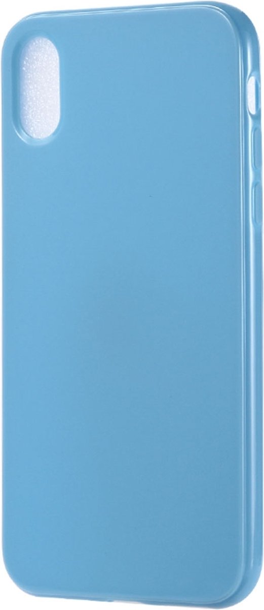 Mobigear Hoesje geschikt voor Apple iPhone XS Max Telefoonhoesje Flexibel TPU | Mobigear Colors Backcover | iPhone XS Max Case | Back Cover - Blauw