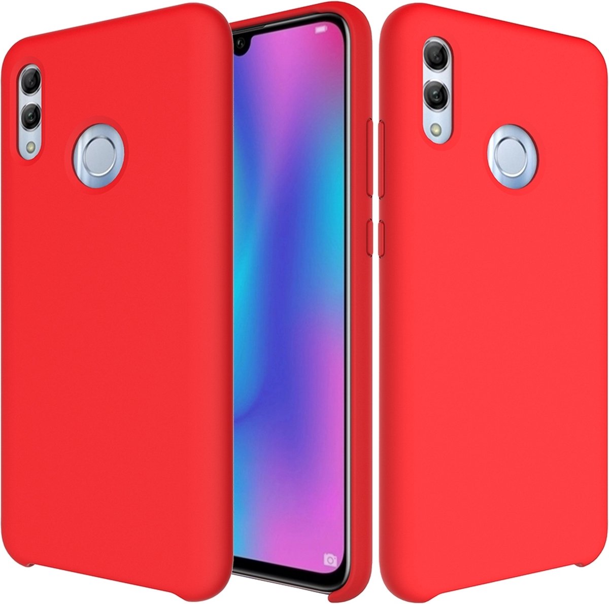 Mobigear Hoesje geschikt voor HONOR 10 Lite Siliconen Telefoonhoesje | Mobigear Rubber Touch Backcover | 10 Lite Case | Back Cover - Rood