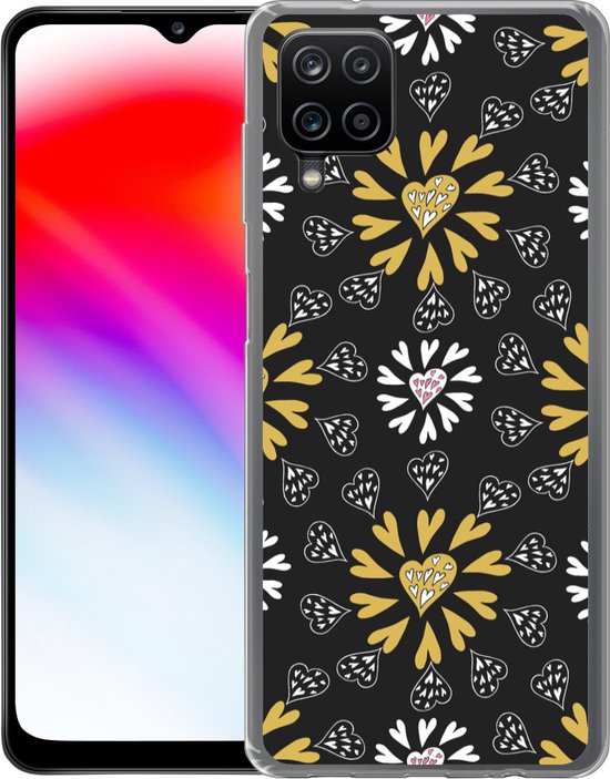 Coque Samsung Galaxy A12 - Fille - Coeur - Motifs - Fille - Kids - Enfants - Coque de téléphone en Siliconen