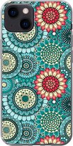 Coque iPhone 13 - Filles - Fleurs - Motifs - Coque de téléphone en Siliconen -